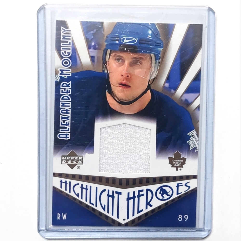 Alexander Mogilny Upper Deck Highlight Heroes Game-Used Jersey Card Maple Leafs